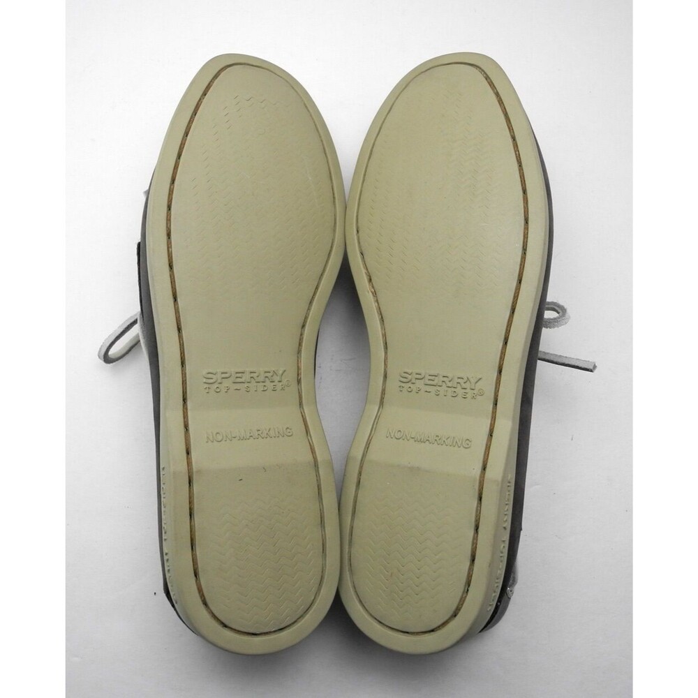 Sperry Top-Sider Boat Shoes 6 Grey Metallic Silver Embossed Snakeskin Leather - Picture 6 of 8